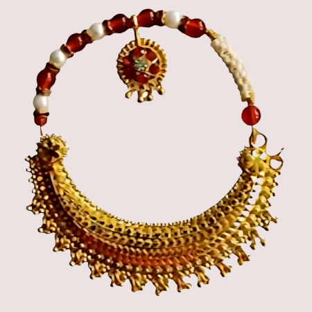 Handmade Brass Alloy Uttarakhand Pahadi Tehri Nath with Chain